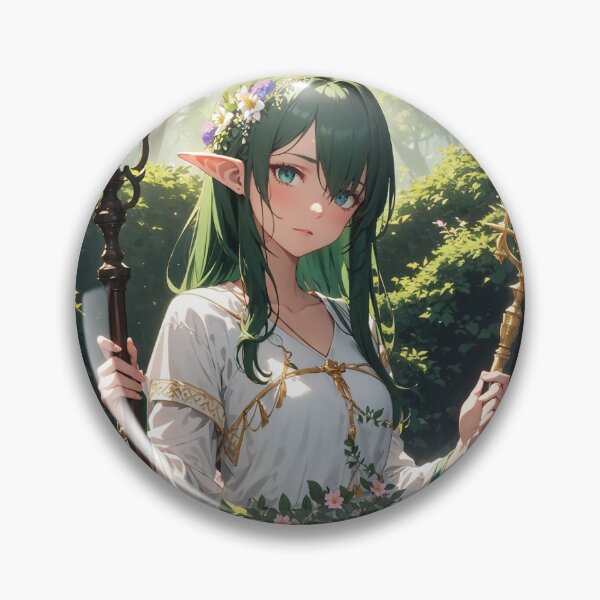Item preview, Beautiful Elf Anime Girl, The Nature Priestess designed and sold by iloveanimechibi.