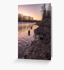 Sunset over Mohawk River Greeting Card
