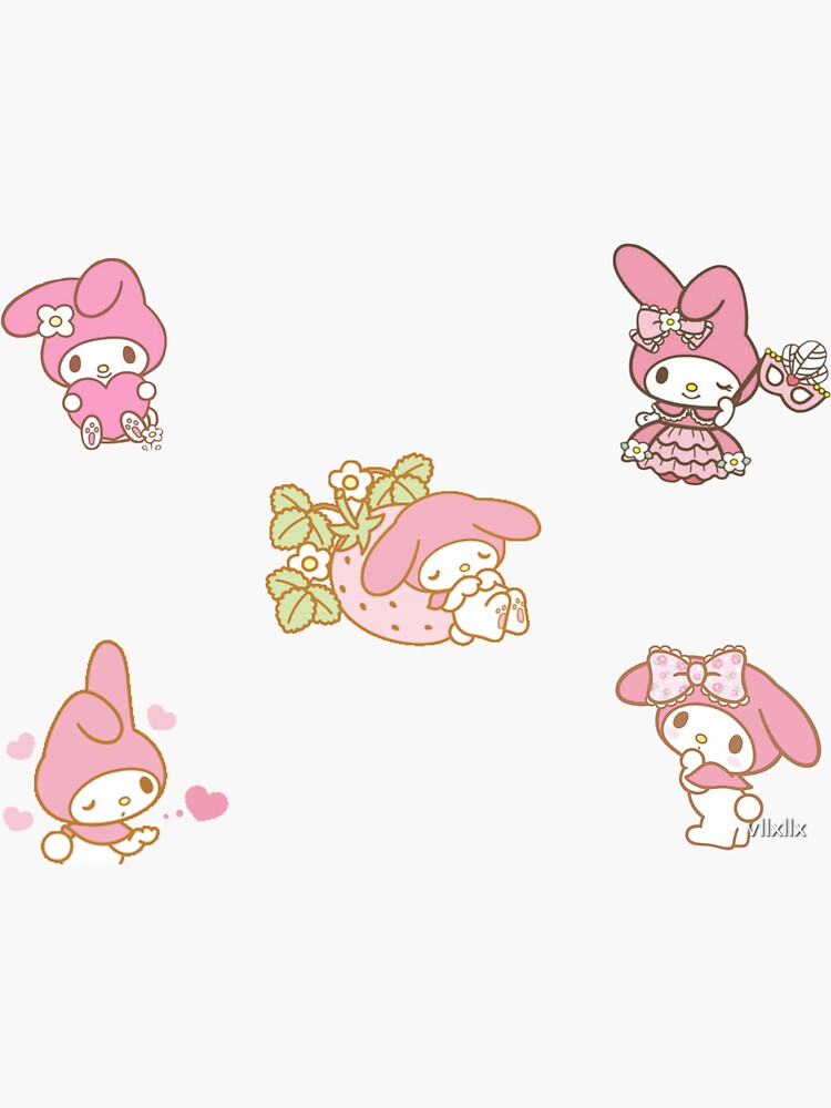 Thumbnail 3 von 3, Sticker, Süßes ästhetisches My Melody-Stickerpaket designt und verkauft von vllxllx.