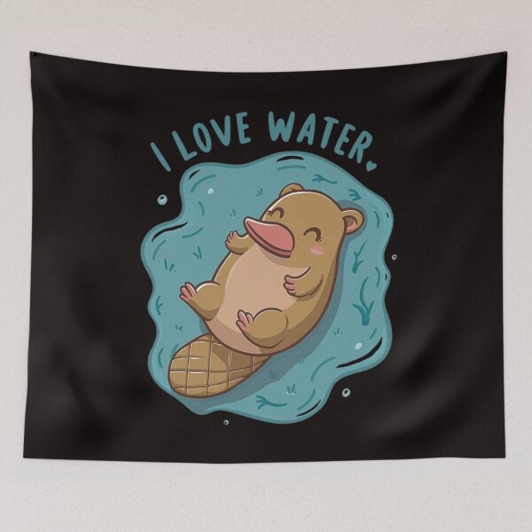 Item preview, Cute swimming platypus designed and sold by LevelUpDreaming.