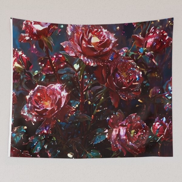 Item preview, Beautiful Burgundy Red Pattern - Moonlit Blooms designed and sold by Creative.Shop.