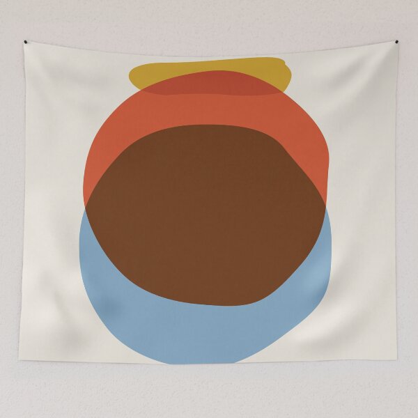 Item preview, Mid Century Modern Vintage Inspired Colorfield Geometric Abstract Poster designed and sold by pollylopsicle.
