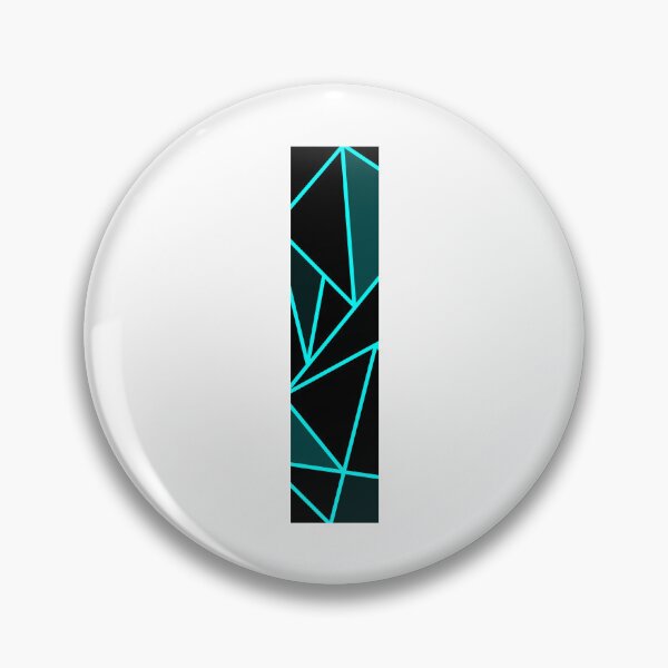 Item preview, Monogram I With Neon Blue Abstract Lines designed and sold by Lyssarien.