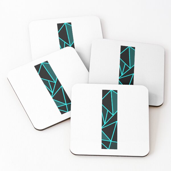 Item preview, Monogram I With Neon Blue Abstract Lines designed and sold by Coffee Lifestyle.
