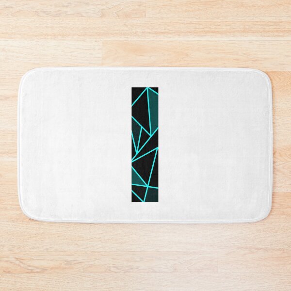Item preview, Monogram I With Neon Blue Abstract Lines designed and sold by Lyssarien.