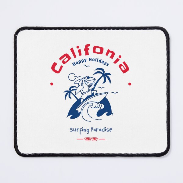 Item preview, California happy holidays surfing paradise - Summer Getaway Graphic Tee - Relax - Beach - USA designed and sold by DeCodeArtShop.