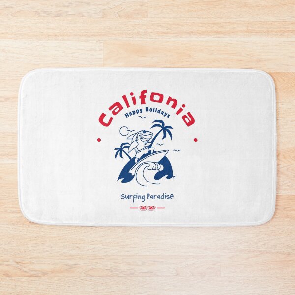 Item preview, California happy holidays surfing paradise - Summer Getaway Graphic Tee - Relax - Beach - USA designed and sold by DeCodeArtShop.