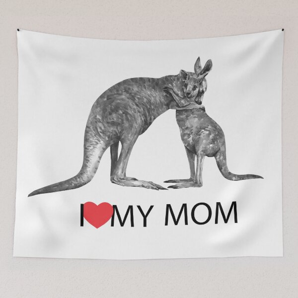 Item preview, "Kangaroo Love: Celebrating Motherhood from Down Under on Mother's Day for Kangaroo Lovers and Just a Girl Who Loves Kangaroos in Australia" designed and sold by artworkathome.