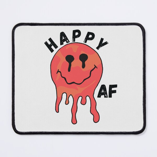 Item preview, Pink Acid Smiley Face Happy AF by Bossy Cat Home designed and sold by BossyCatHome.