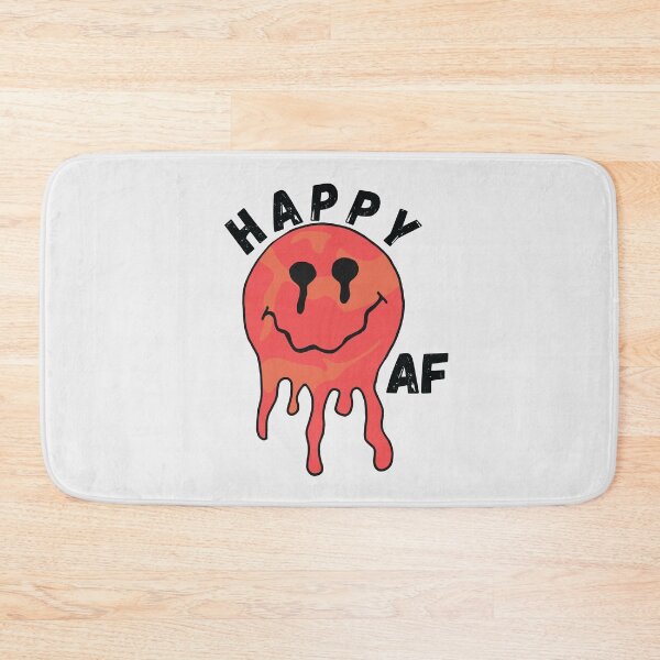 Item preview, Pink Acid Smiley Face Happy AF by Bossy Cat Home designed and sold by BossyCatHome.