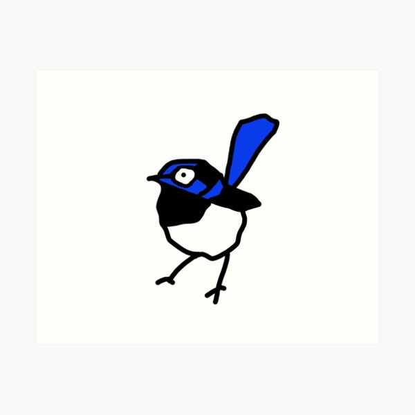 Item preview, Annabel the Blue Wren designed and sold by jenido.