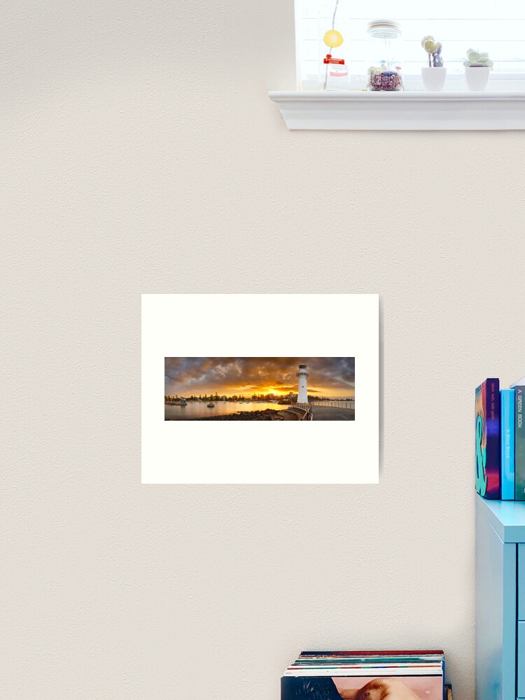 Thumbnail 2 of 3, Art Print, Wollongong Breakwater Lighthouse, New South Wales, Australia designed and sold by Chockstone.