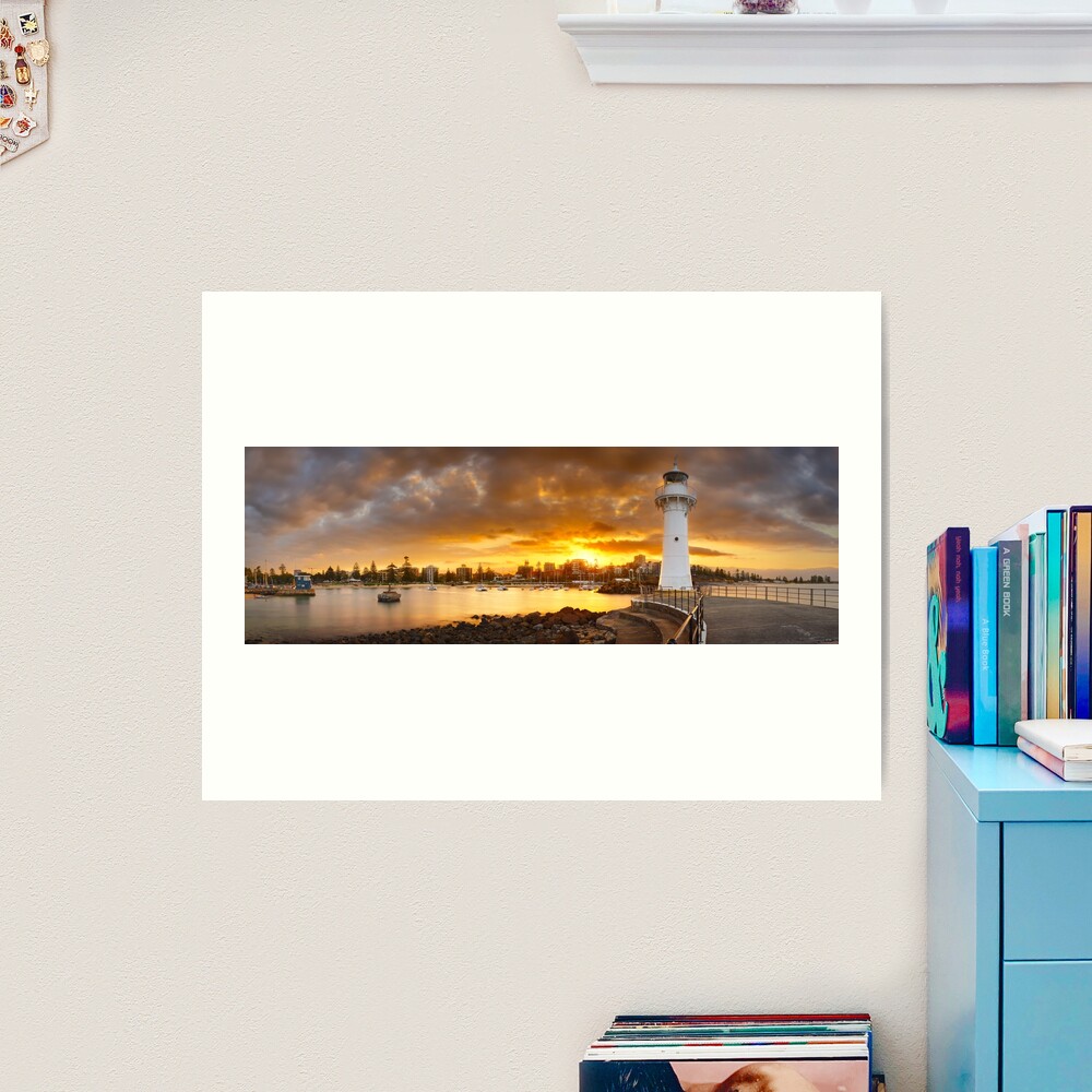 Wollongong Breakwater Lighthouse, New South Wales, Australia Art Print