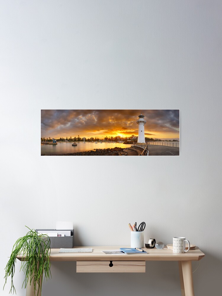 Thumbnail 2 of 3, Poster, Wollongong Breakwater Lighthouse, New South Wales, Australia designed and sold by Chockstone.