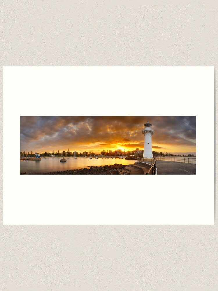 Thumbnail 1 of 3, Art Print, Wollongong Breakwater Lighthouse, New South Wales, Australia designed and sold by Chockstone.
