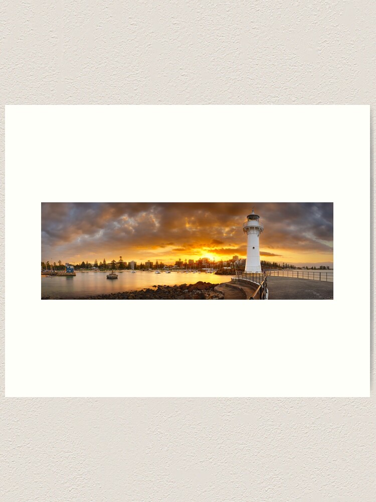 Thumbnail 1 of 3, Art Print, Wollongong Breakwater Lighthouse, New South Wales, Australia designed and sold by Chockstone.