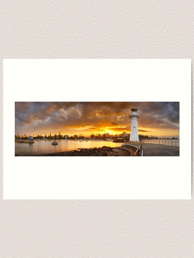 Thumbnail 1 of 3, Art Print, Wollongong Breakwater Lighthouse, New South Wales, Australia designed and sold by Chockstone.