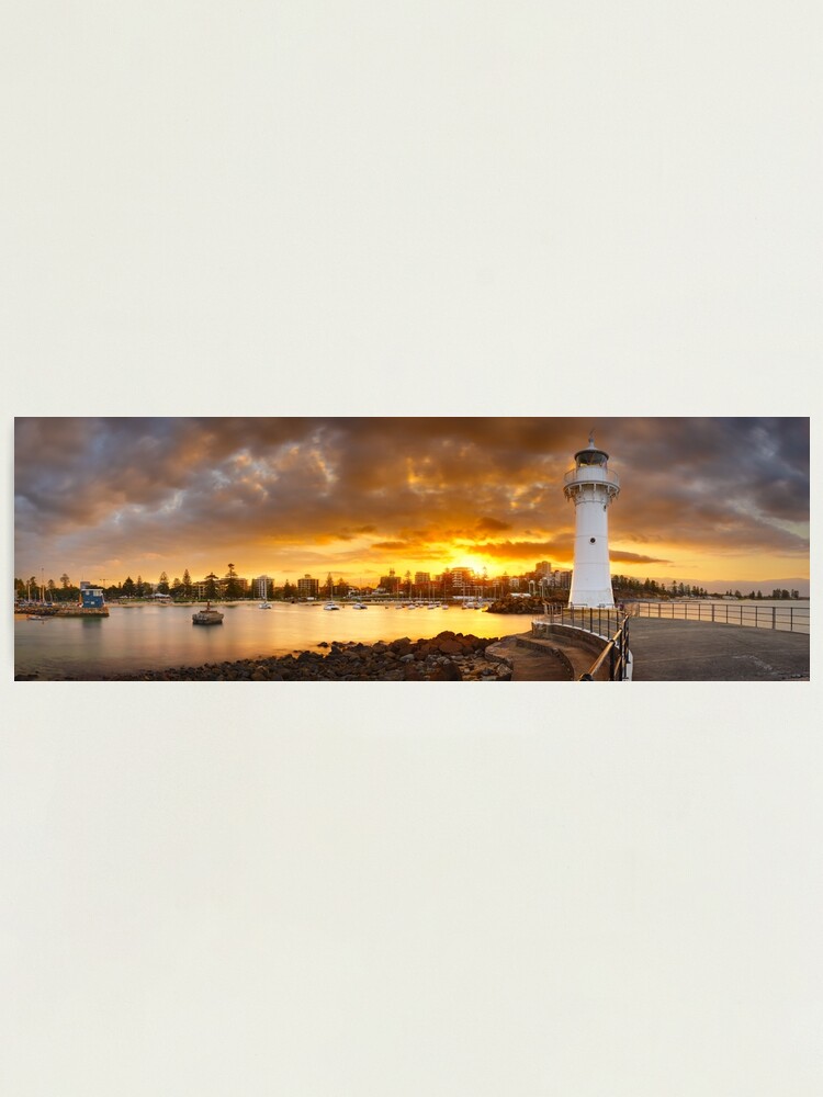 Alternate view of Wollongong Breakwater Lighthouse, New South Wales, Australia Photographic Print