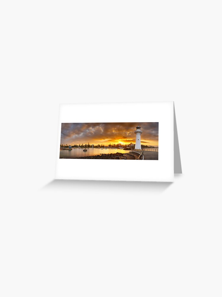 Thumbnail 1 of 2, Greeting Card, Wollongong Breakwater Lighthouse, New South Wales, Australia designed and sold by Chockstone.