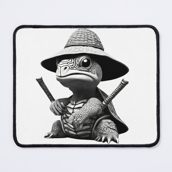 Item preview, Turtle Samurai black and white optical illusion 4 designed and sold by gao7650.
