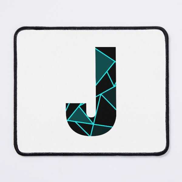 Item preview, Monogram J With Neon Blue Abstract Lines designed and sold by Coffee Lifestyle.