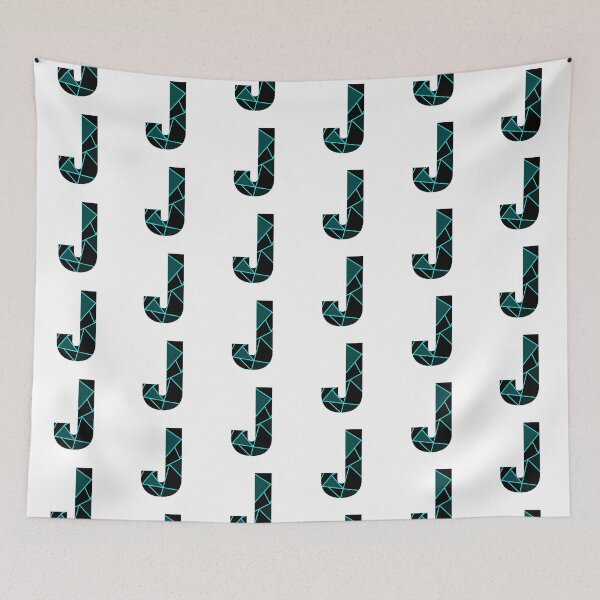 Item preview, Monogram J With Neon Blue Abstract Lines designed and sold by Coffee Lifestyle.