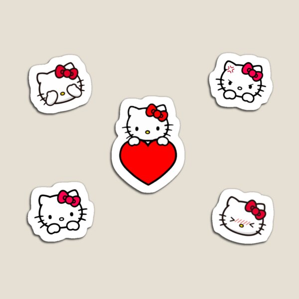 Item preview, Cute Hello Kitty Faces Aesthetic Sticker Pack designed and sold by vllxllx.