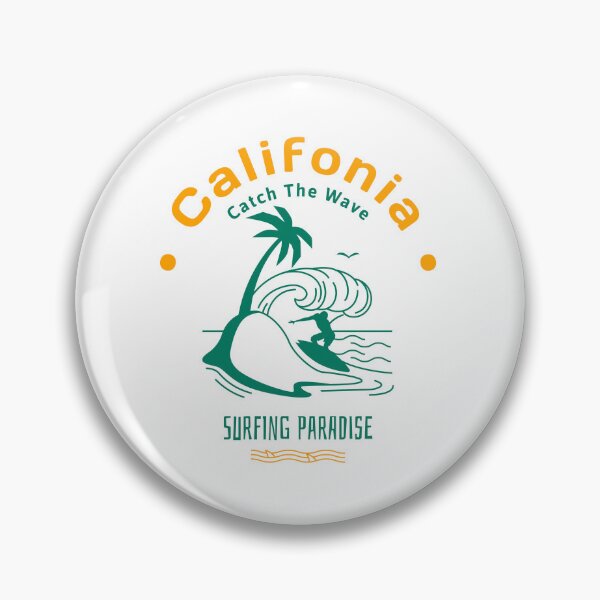 Item preview, California catch the wave surfing paradise - Summer Getaway - Relax - Beach - USA designed and sold by DeCodeArtShop.