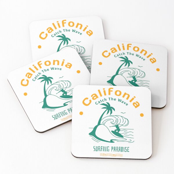 Item preview, California catch the wave surfing paradise - Summer Getaway - Relax - Beach - USA designed and sold by DeCodeArtShop.
