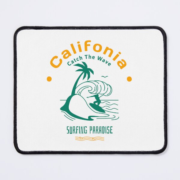 Item preview, California catch the wave surfing paradise - Summer Getaway - Relax - Beach - USA designed and sold by DeCodeArtShop.