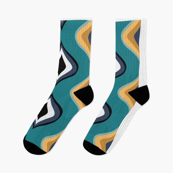 Aperçu de l'œuvre RETRO Gouttes Jaune Bleu Noir Blanc créée et vendue par Delinda Graphic Studio.