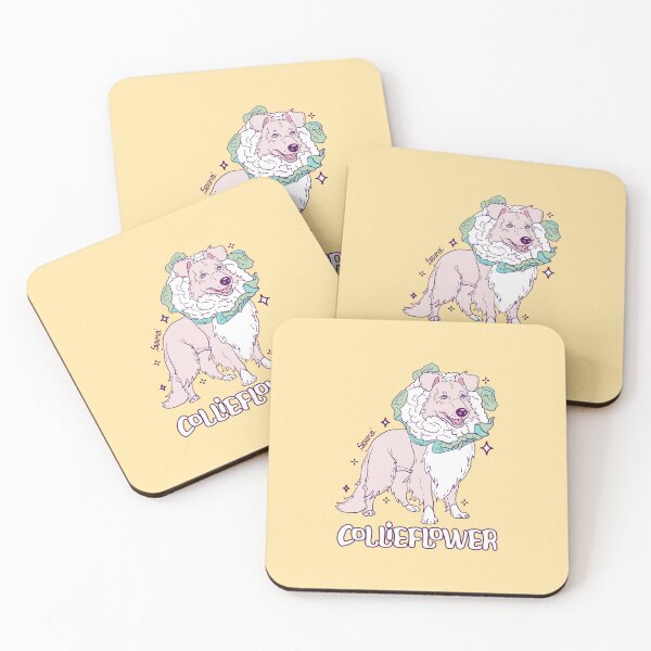 Item preview, Collieflower pun Adorable Collie Cauliflower Illustration designed and sold by SPIRIMAL.
