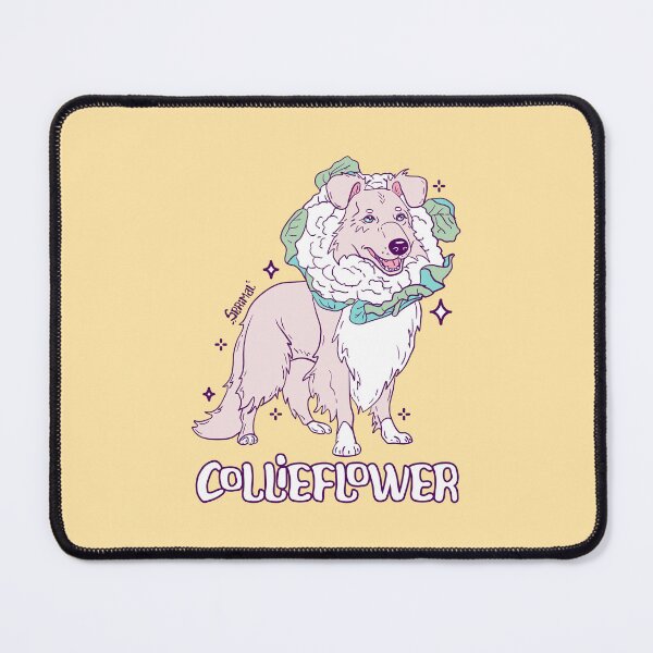 Item preview, Collieflower pun Adorable Collie Cauliflower Illustration designed and sold by SPIRIMAL.