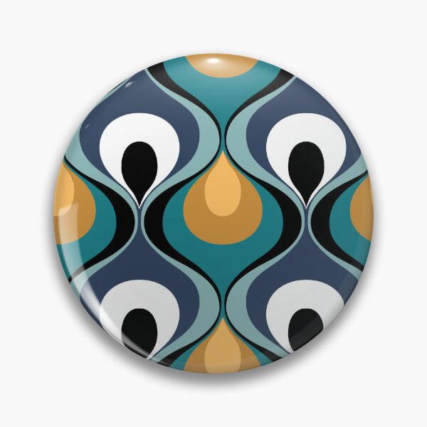 Item preview, RETRO Mood Yellow Blue Black White designed and sold by Delinda Graphic Studio.