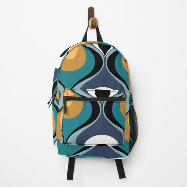 Item preview, RETRO Mood Yellow Blue Black White designed and sold by Delinda Graphic Studio.