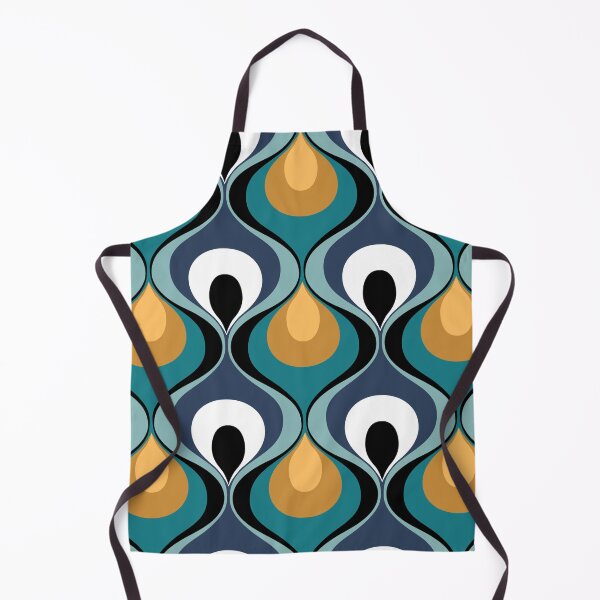 Item preview, RETRO Mood Yellow Blue Black White designed and sold by Delinda Graphic Studio.