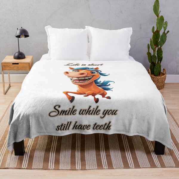 Item preview, Life is short, smile while you still have teeth - Funny memes designed and sold by AleksKos.