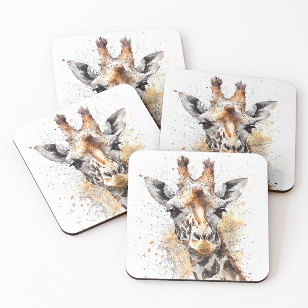 Item preview, Giraffe watercolor painting designed and sold by Kostart.