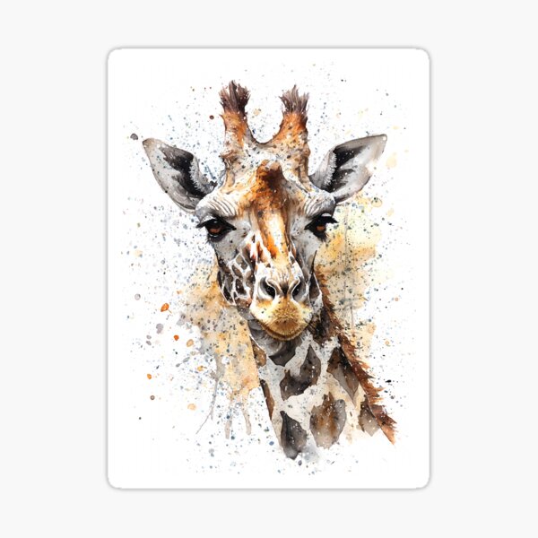 Item preview, Giraffe watercolor painting designed and sold by Kostart.