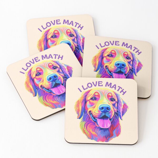 Item preview, I Love Math and Dogs Golden Retriever designed and sold by SunfullyYours.