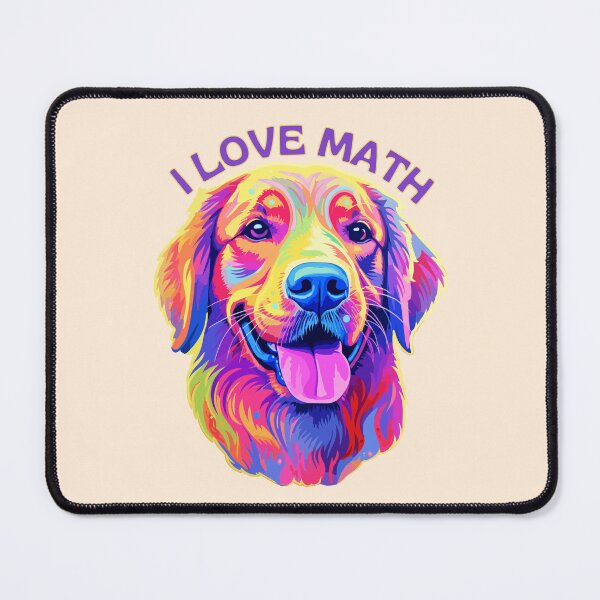 Item preview, I Love Math and Dogs Golden Retriever designed and sold by SunfullyYours.
