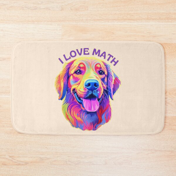 Item preview, I Love Math and Dogs Golden Retriever designed and sold by SunfullyYours.