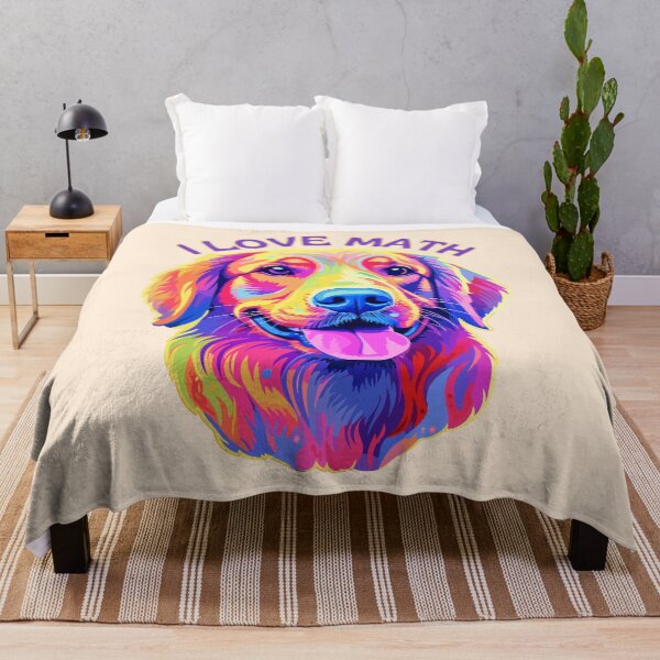 Item preview, I Love Math and Dogs Golden Retriever designed and sold by SunfullyYours.