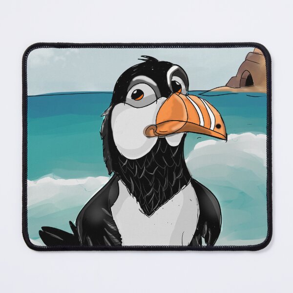 Item preview, "Surfing Puffin: Catching Waves with Wings" designed and sold by retrotoonz.