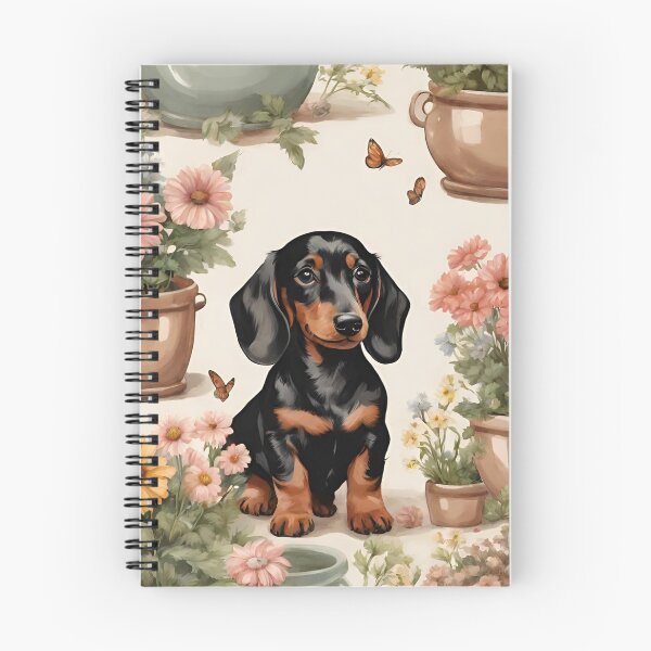 Item preview, Cute gardening with my dog daschund black brown dog garden flowers mom lover vintage designed and sold by SoulfulT.