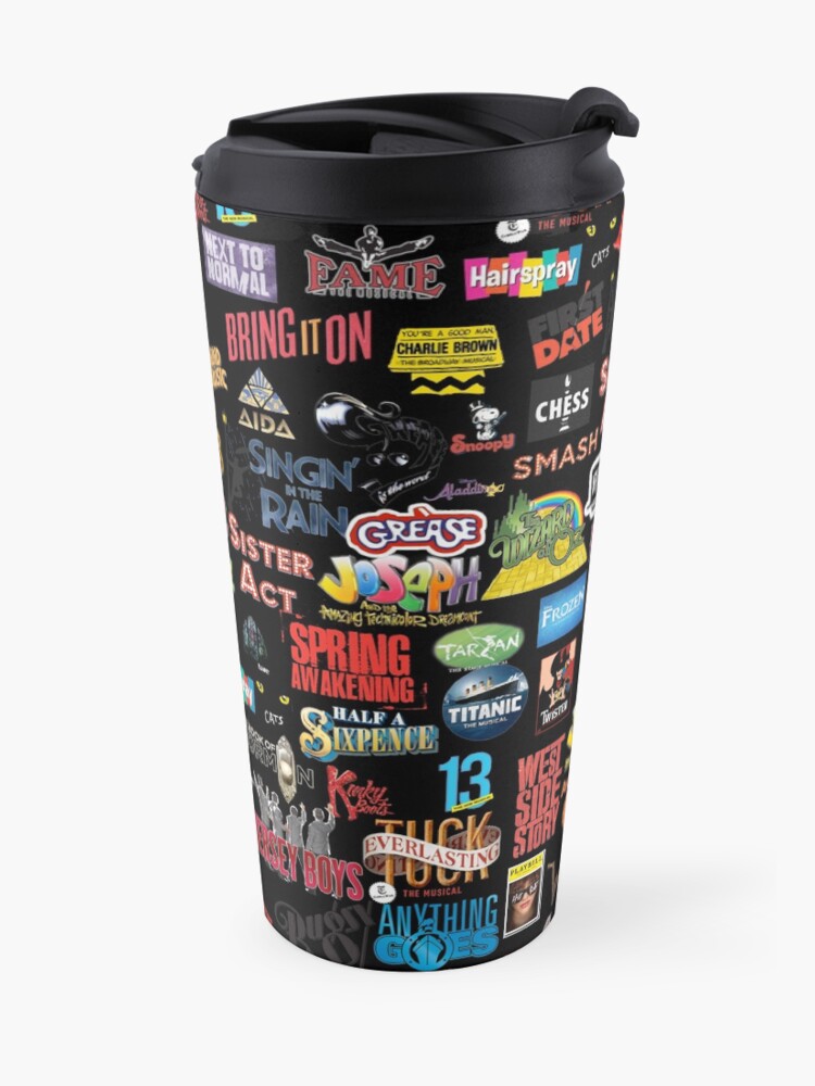 Alternate view of Musical logos black Travel Coffee Mug