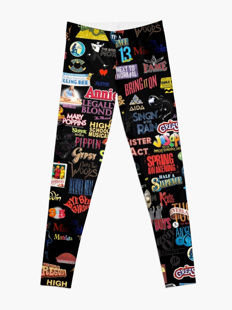 Alternate view of Musical logos black Leggings