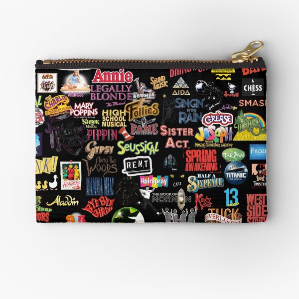 Musical logos black Zipper Pouch