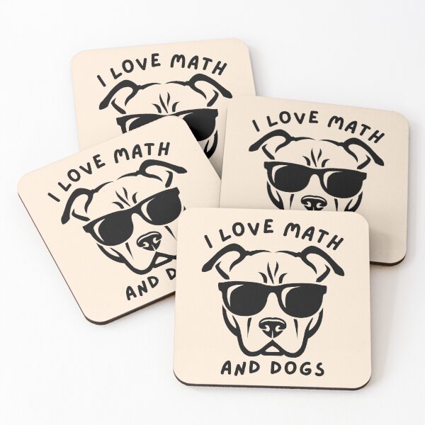 Item preview, I Love Math and Dogs Dog With Sunglasses designed and sold by SunfullyYours.