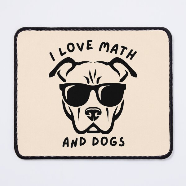 Item preview, I Love Math and Dogs Dog With Sunglasses designed and sold by SunfullyYours.